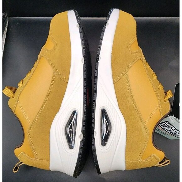 SKECHERS Work Shoes Women's Size 7 Wheat Uno SR Elainy Comp Toe NIB - Picture 7 of 10